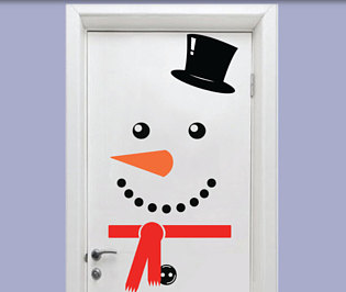 Hiasan pintu kamar dari sticker