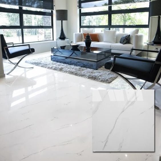 ceramic tile floor finish calara white