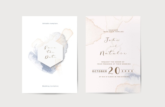 Elegant engagement wedding invitation template Free Psd